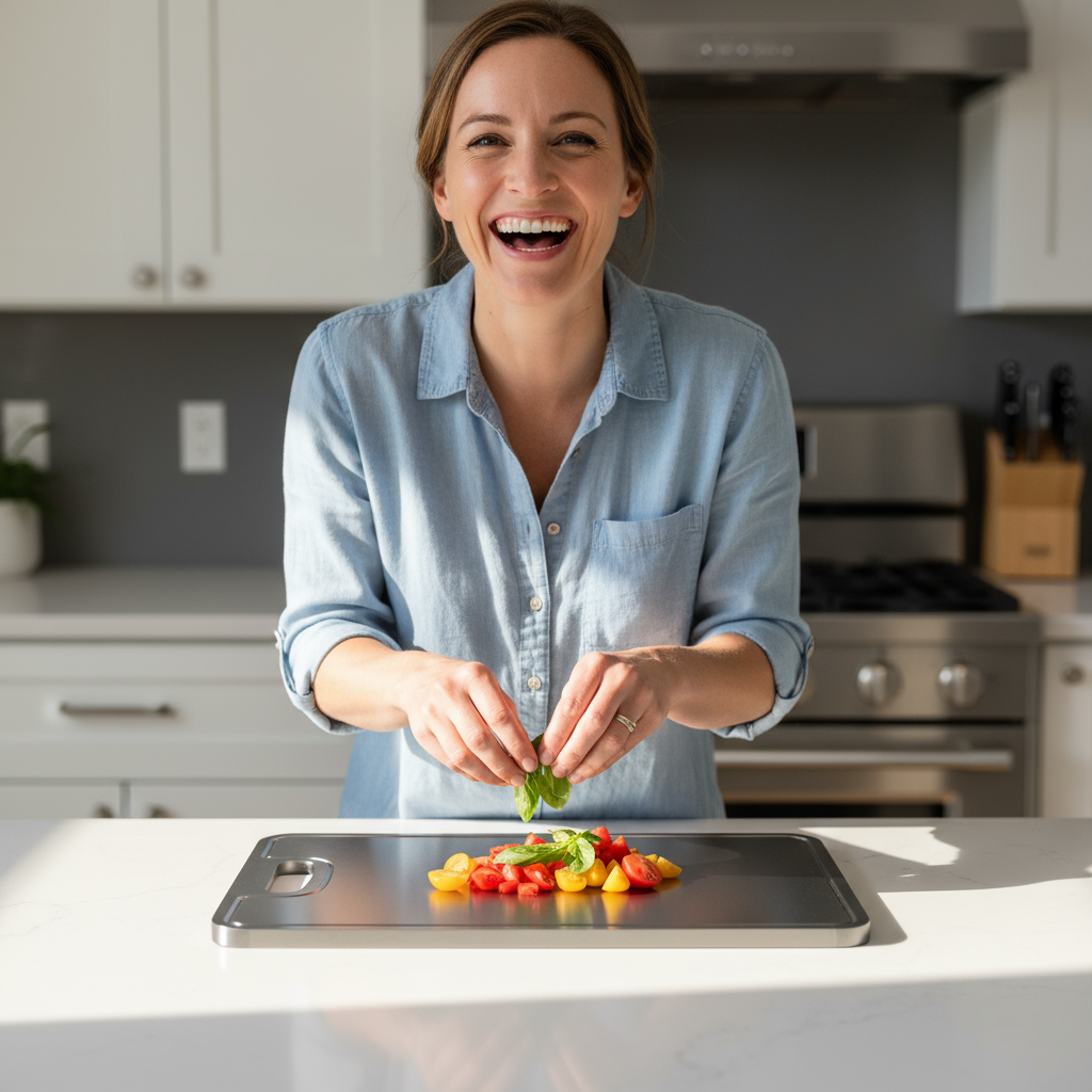 TitaniumX Boards® Certified Pure Titanium Cutting Board