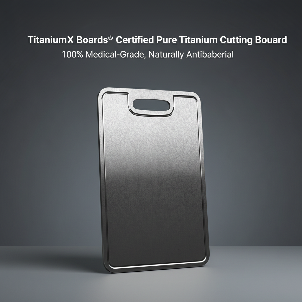 TitaniumX Boards® Certified Pure Titanium Cutting Board